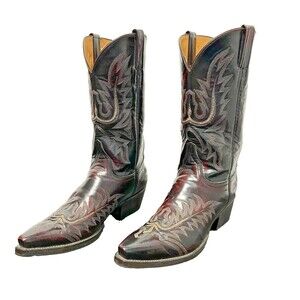 Lucchese Classics Handmade Stitch Design Western Cowboy Cowgirl Boots Size 11 A